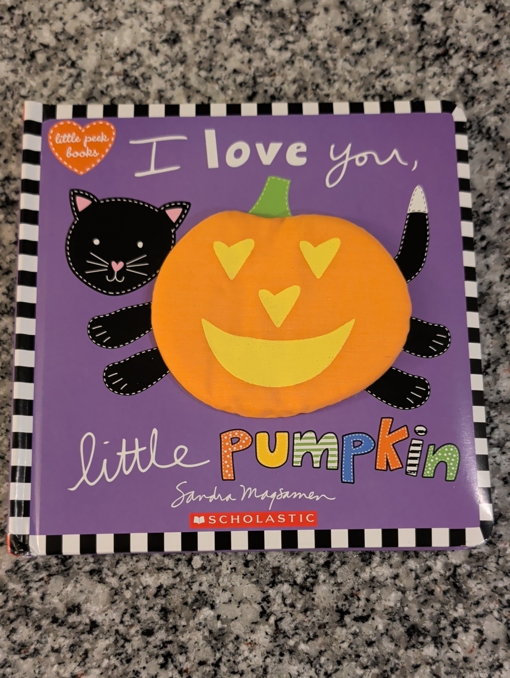 Scholastic Purple Cover with Orange Pumpkin and Black Cat
